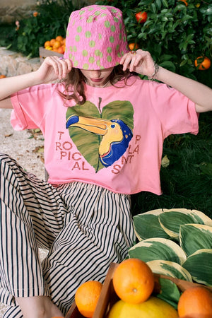 VILZSTUDIOS Loose Printed Petite Straight T-Shirt