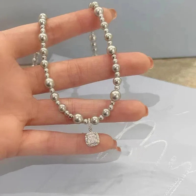 VILZSTUDIOS Girl Gift Elegant Pearl Choker Necklace