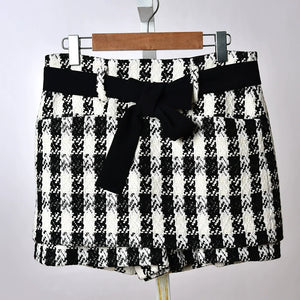 VILZSTUDIOS High Waist Plaid Mini Skirt