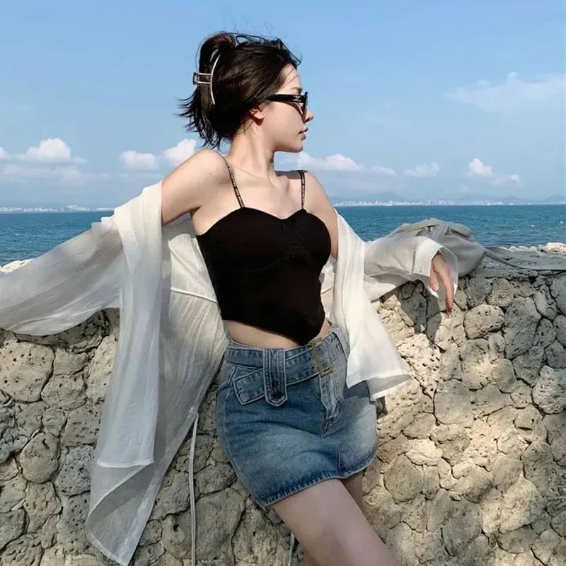 VILZSTUDIOS Lace-Up Beach Shirt