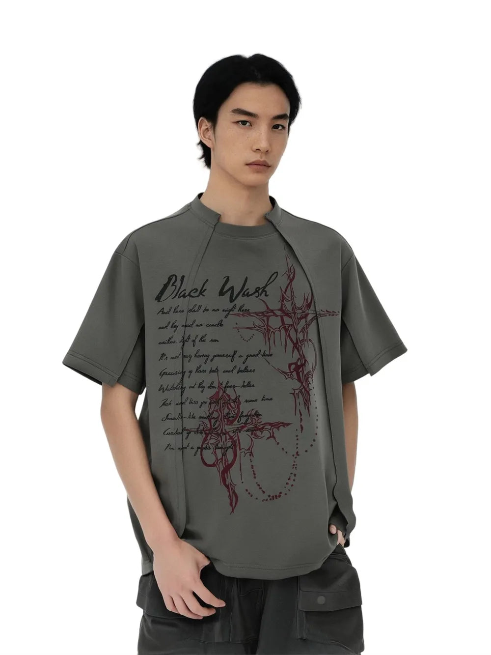 VILZSTUDIOS Retro Totem Print Short Sleeve T-Shirt
