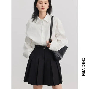 VILZSTUDIOS Chic Korean Casual High Waist Pants