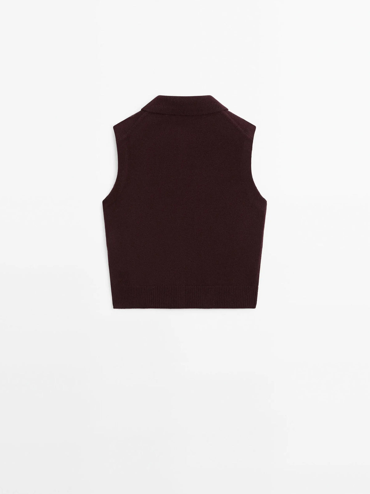 VILZSTUDIOS Classic Burgundy Knitted Vest