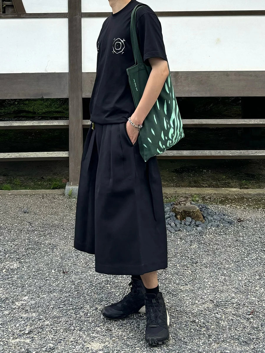 VILZSTUDIOS Black Baggy Pleated Front High Pants