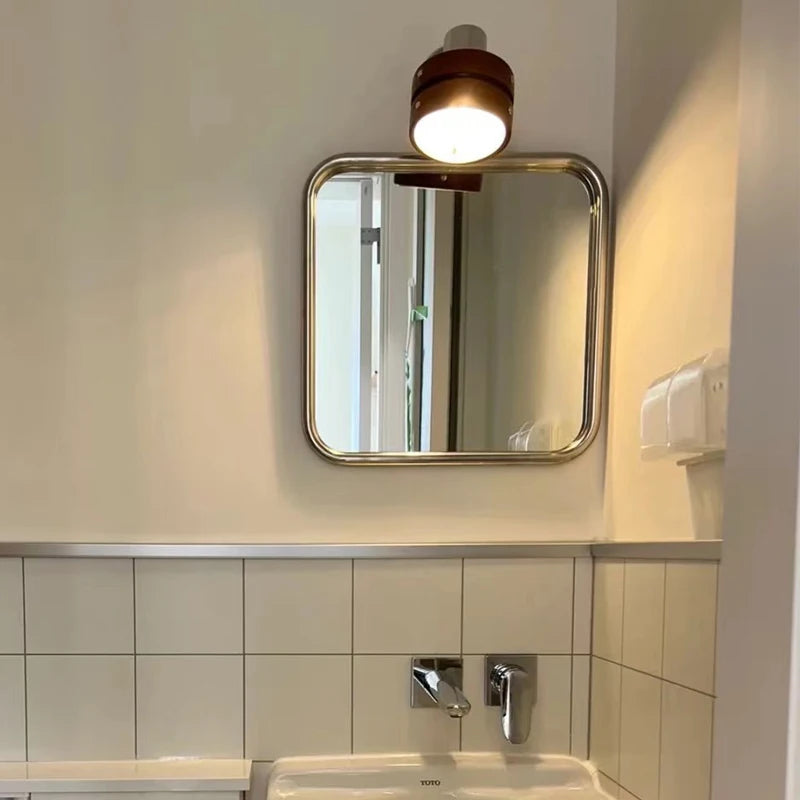 VILZSTUDIOS Decorative Wall Mirror Stainless Steel Framed Mirror Modern Wall Mounted Vanity Mirror for Bathroom