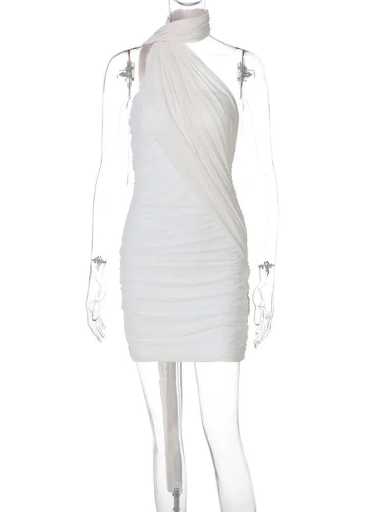 VILZSTUDIOS Sultry Mesh Strapless Backless Ruched Dress