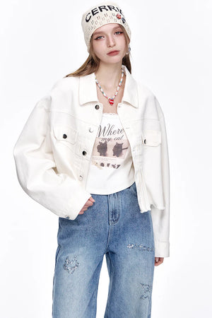 VILZSTUDIOS Golden Button Cropped Jacket