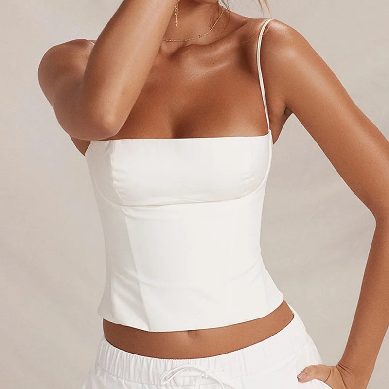 VILZSTUDIOS Elegant Vintage Bustier Crop Top