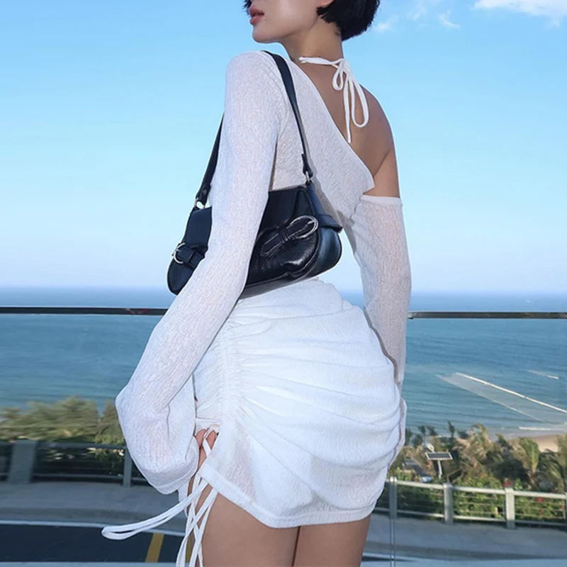 VILZSTUDIOS See-Through Basic Mini Dress