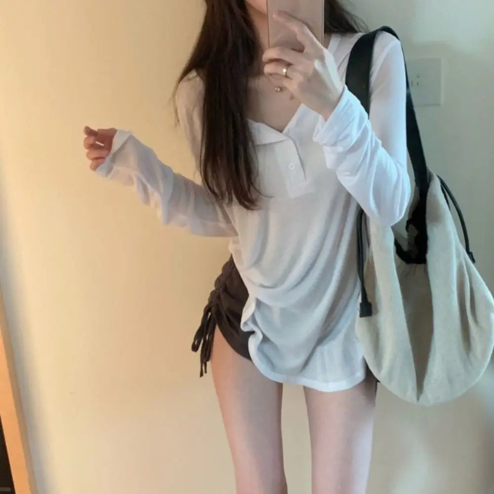VILZSTUDIOS Korean Long Sleeve Buttoned Top