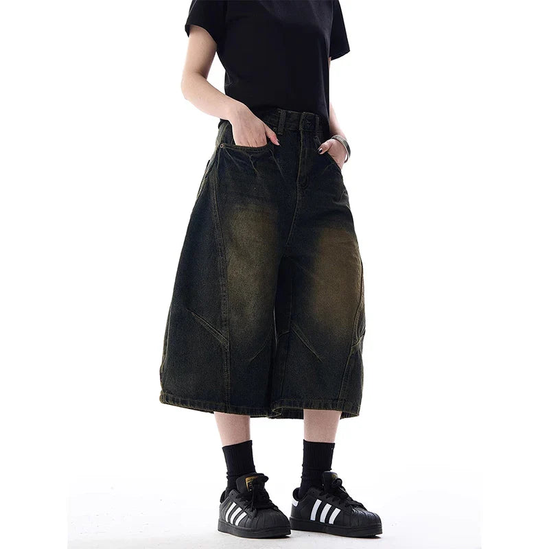 VILZSTUDIOS Vintage Gothic High Waist Jorts