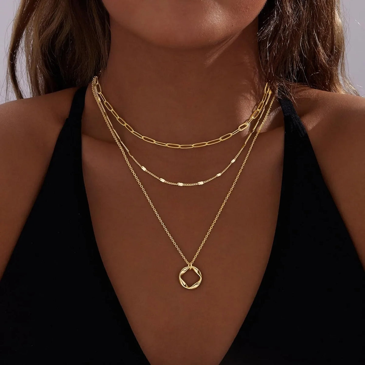 VILZSTUDIOS Layered 14k Gold Plated Necklaces