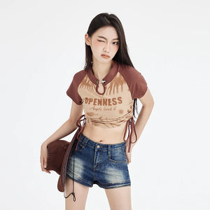 VILZSTUDIOS Sexy High Waist Denim Shorts Jeans