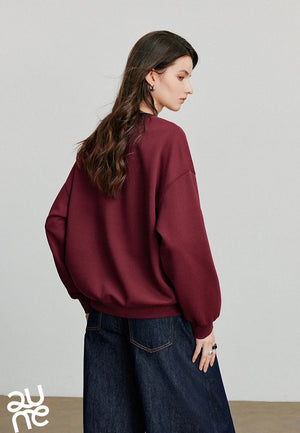 VILZSTUDIOS Contrasting Color Splicing Letter Print Shirt