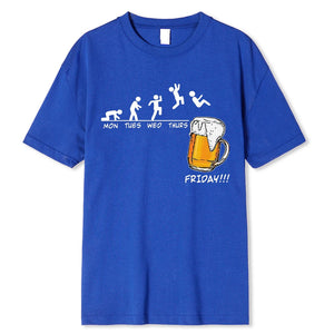 VILZSTUDIOS Funny Beer Print Graphic T-Shirt
