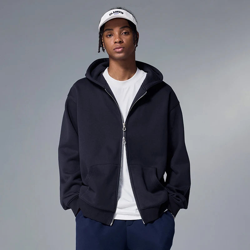 VILZSTUDIOS Premium Trendy Fleece Full Zip Hoodie