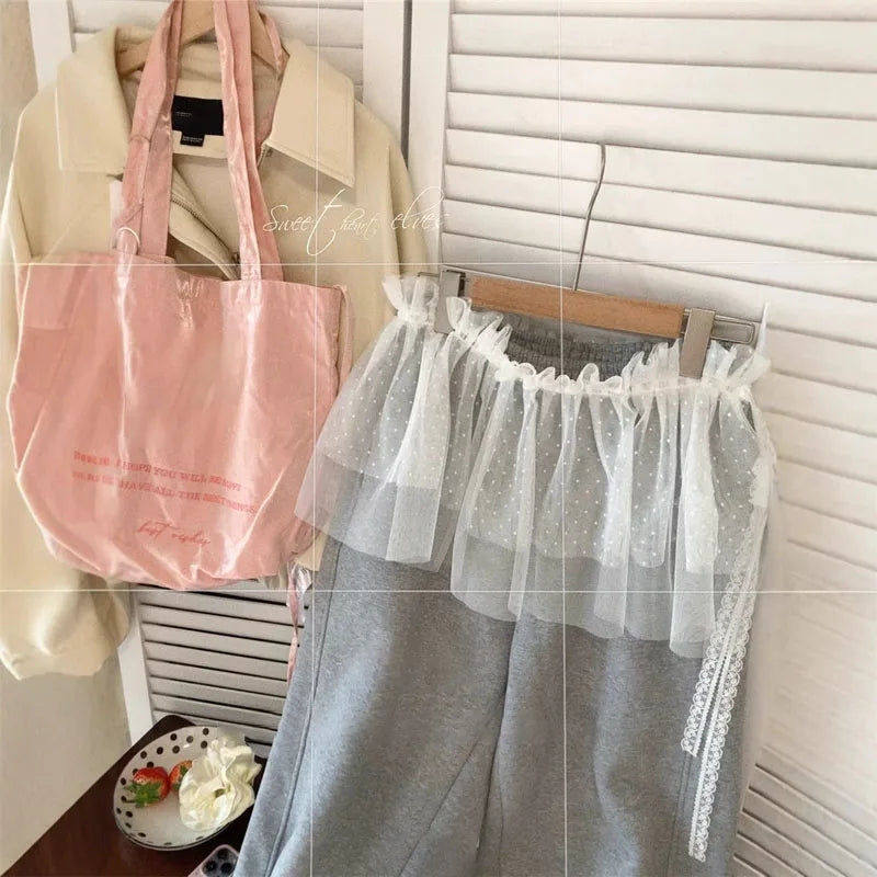 VILZSTUDIOS White Lace Polka Dot Embroidered Skirt