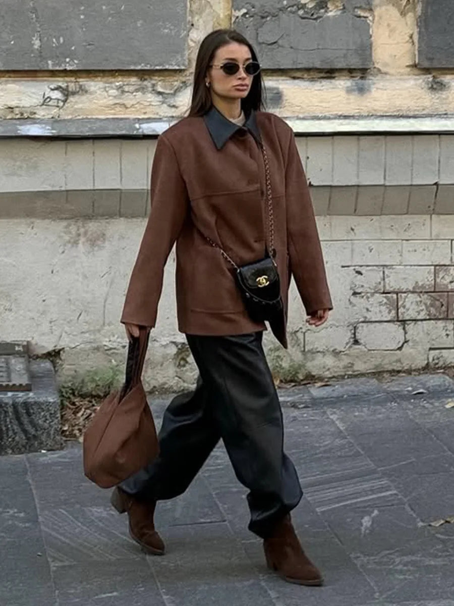 VILZSTUDIOS Oversized Suede Jacket