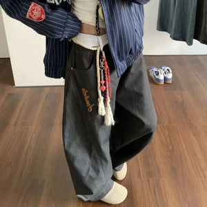 VILZSTUDIOS Versatile Retro Embroidered Pants