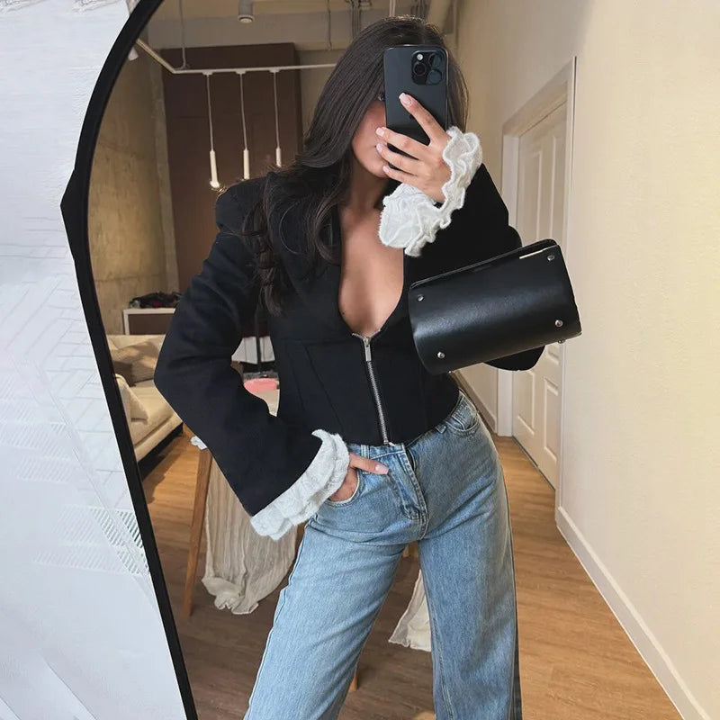 VILZSTUDIOS Sexy V-Neck Jacket