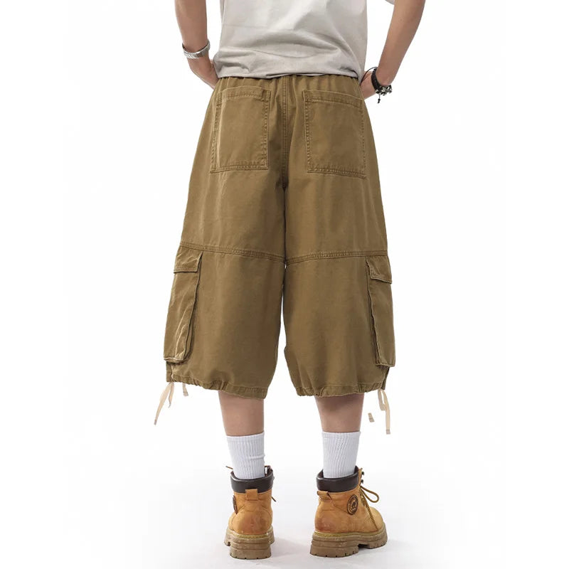 VILZSTUDIOS Loose Wide Leg Cargo Jorts