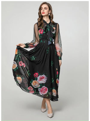 VILZSTUDIOS Floral Maxi Dress Gown