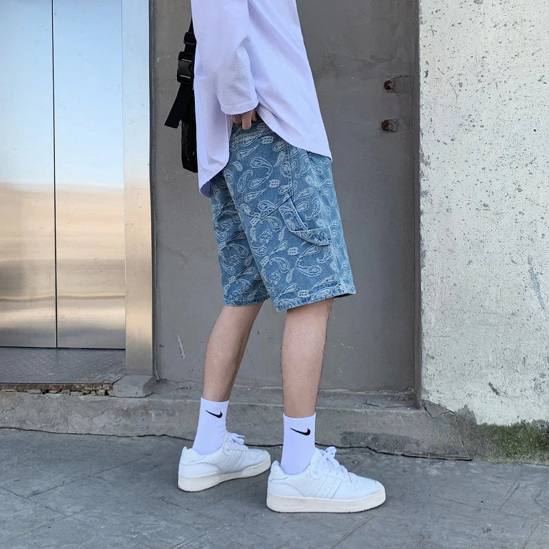 VILZSTUDIOS Cashew Flowers Baggy Summer Shorts