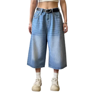 VILZSTUDIOS Dark Washed High Waisted Jorts