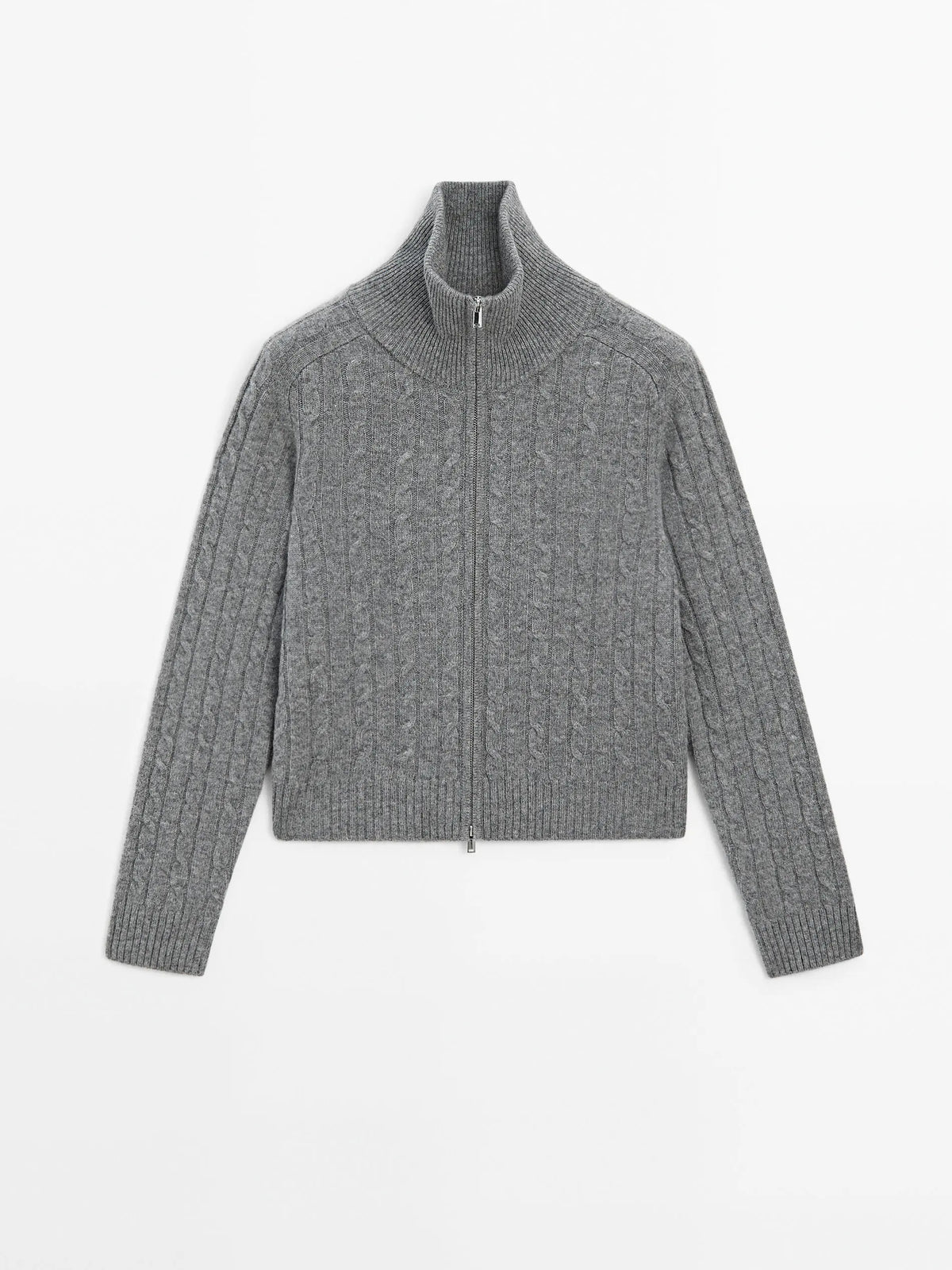 VILZSTUDIOS Casual Knitted High Neck Cardigan