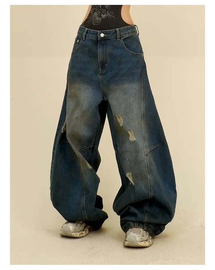 VILZSTUDIOS Trendy Loose Retro Wide Leg Jeans