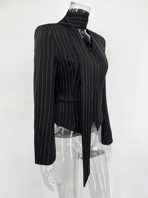 VILZSTUDIOS Tossy Elegant Jacket with Scarf