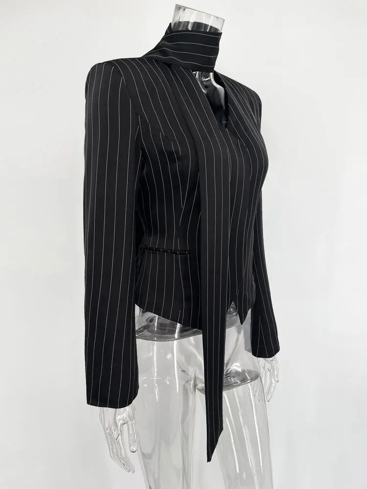 VILZSTUDIOS Tossy Elegant Jacket with Scarf