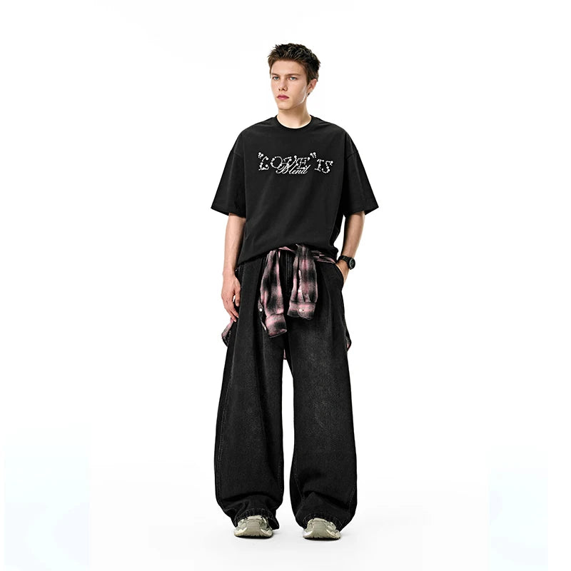 VILZSTUDIOS American Wide Leg Vintage Washed Jeans