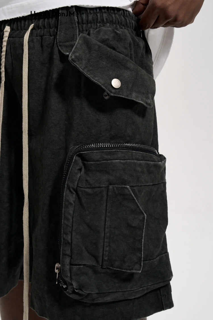 VILZSTUDIOS Vintage Washed Cargo Shorts Heavyweight Shorts