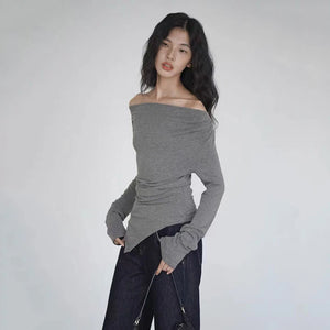 VILZSTUDIOS Irregular Sexy Slim Top