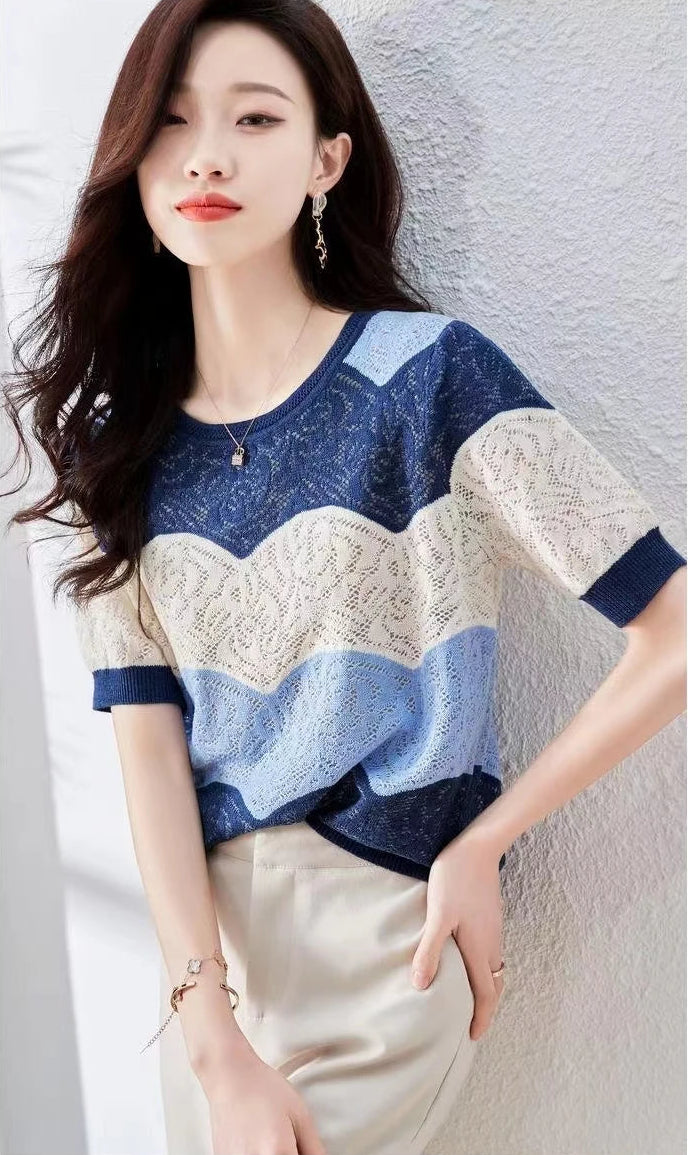 VILZSTUDIOS Loose Round Neck Thin T-shirt