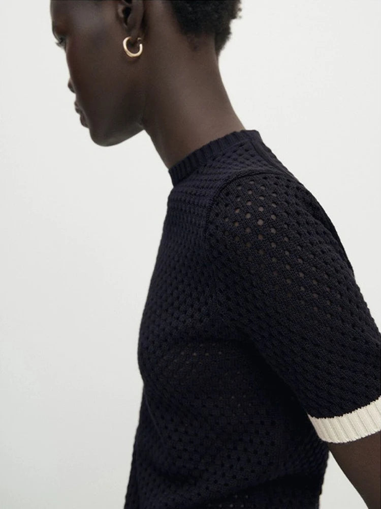 VILZSTUDIOS Cotton Short Sleeve Sweater