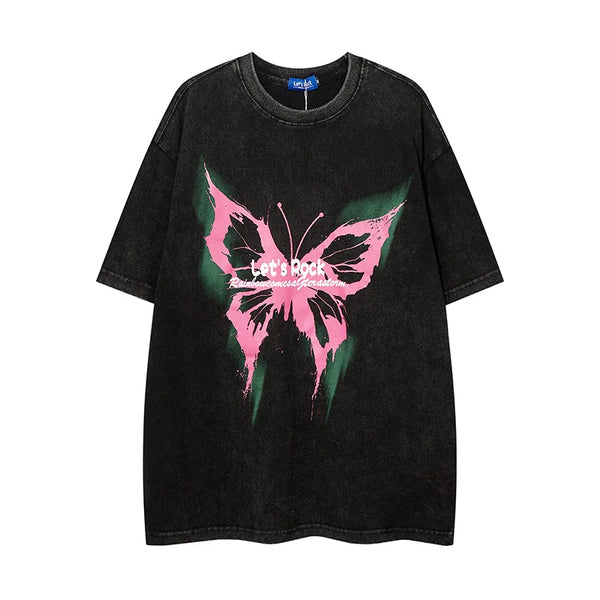 Butterfly Graphic Typography T-Shirt