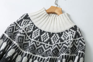 VILZSTUDIOS Jacquard Turtleneck Sweater