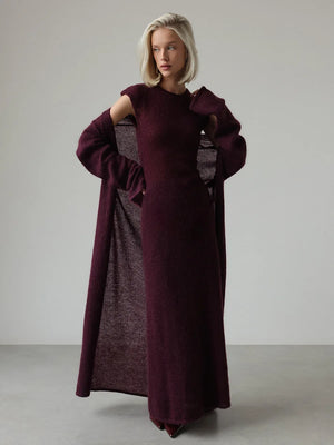 VILZSTUDIOS Elegant Knitted Sleeveless Maxi Dress