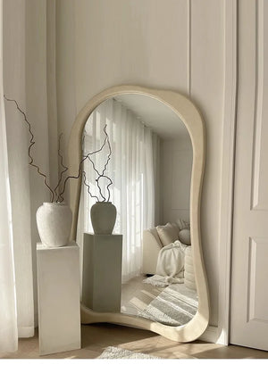 VILZSTUDIOS online celebrity Clothing store Cream Style Dressing Mirror High Definition Hall Bedroom Against The wall Floor-Standing Mirror
