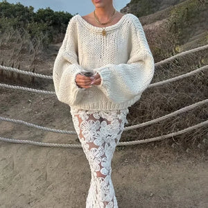 VILZSTUDIOS White Lace-Up Backless Cardigan