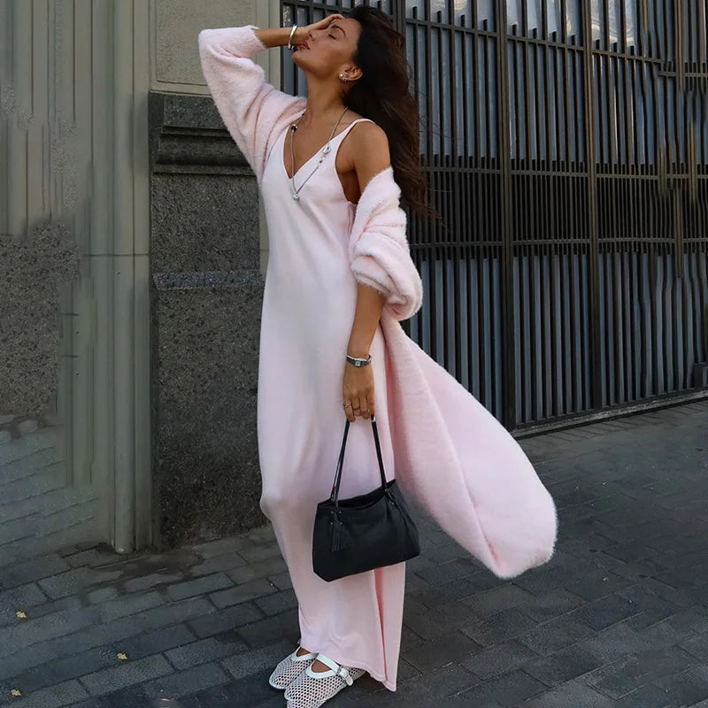 VILZSTUDIOS Cozy Knitted Maxi Cardigan