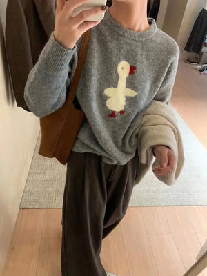 VILZSTUDIOS Casual Embroidered Wool Sweater