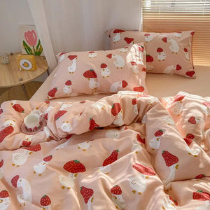 VILZSTUDIOS Adorable Zipper Duvet Cover Bedding Set