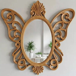 VILZSTUDIOS Irregular Big Decorative Mirrors Retro Luxury Bedroom Wall Make Up Mirror Vanity Aesthetic Girls Espelho Room Decoration