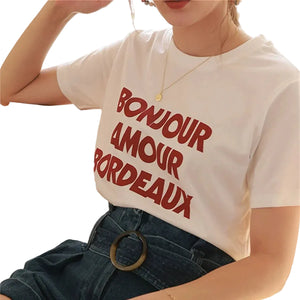 VILZSTUDIOS Bonjour Round Neck T-Shirt