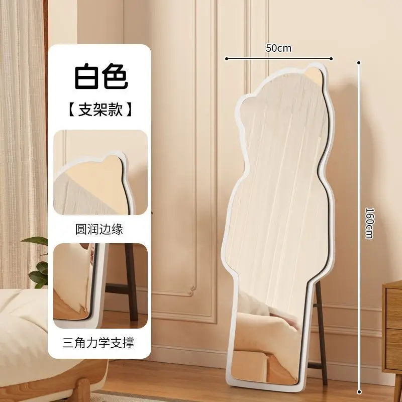 VILZSTUDIOS Floor-to-ceiling bear special-shaped full-body full-length mirror household mirror bedroom three-dimensional irregular cloud