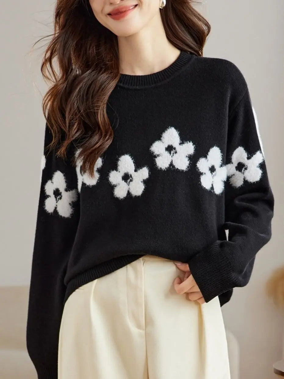 VILZSTUDIOS French Jacquard Knitted Sweater