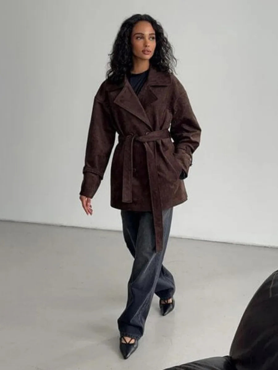 VILZSTUDIOS Retro Suede Lace-Up Jacket